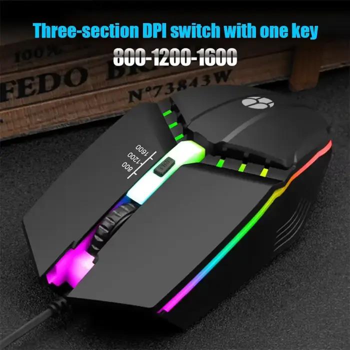 1600 ug I-Souris de jeu filaire avec rétroéclairage LED