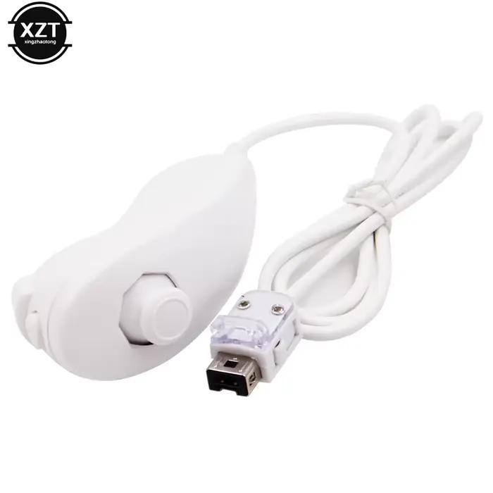 Nunchuck filaire pour Nintendo WIIU/WII contrôleur de jeu poignée de jeu incurvée à la main