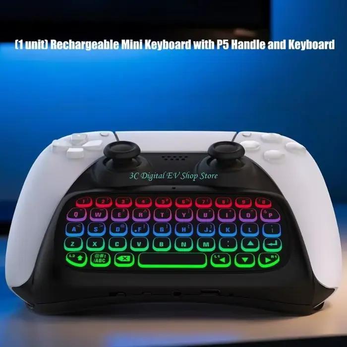 Mini clavier ABS E74D pour contrôleur avec rétro-éclairage pour les jeux sombres