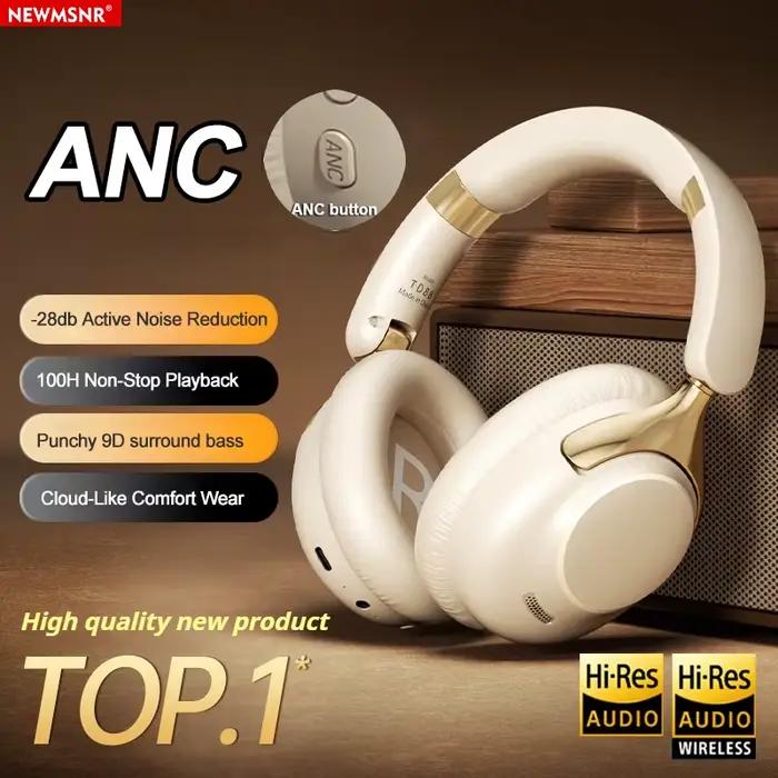 ANC réduction du bruit 100H temps de jeu casque Bluetooth 360 ° Écouteurs sans fil de joueur de sport d'écouteurs de
