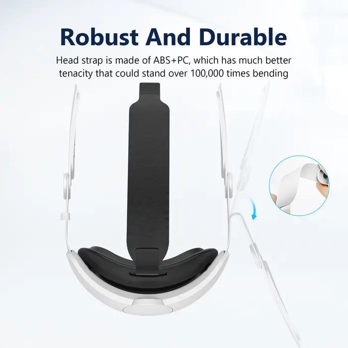 Sangle de tête BEHORSE réglable pour Meta Quest 3/3S confortable ergonomique pour VR gaming et formation professionnelle