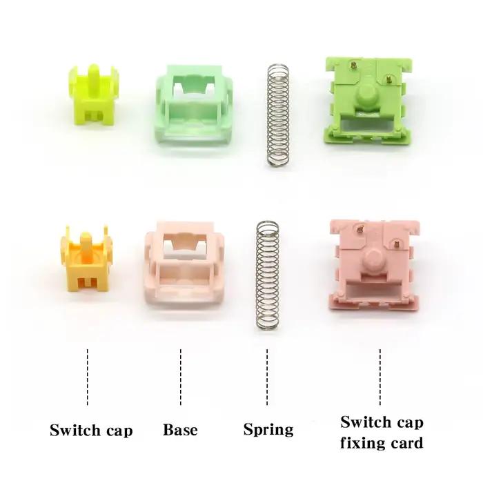 Interrupteurs de clavier mécaniques silencieux 3 broches linéaires tactiles 40g 50g RGB SMD MX