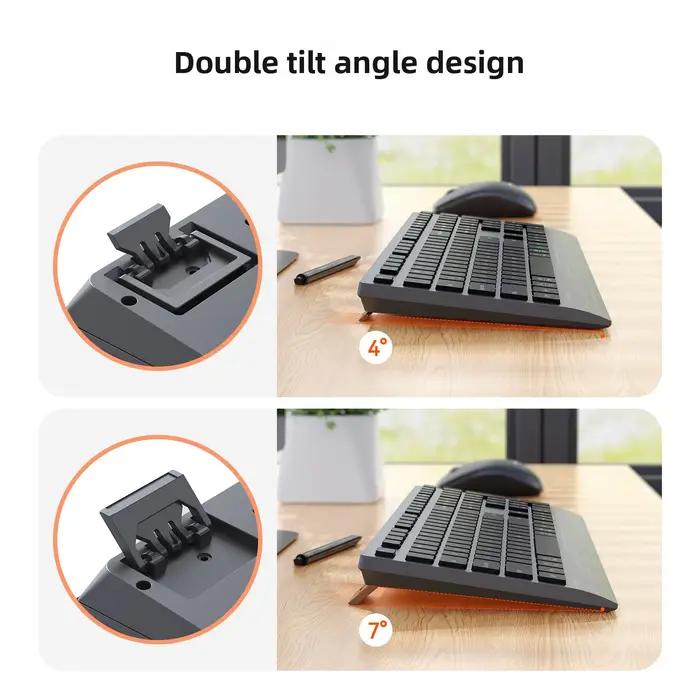 Ensemble clavier et souris sans fil double mode 2.4G/Bluetooth