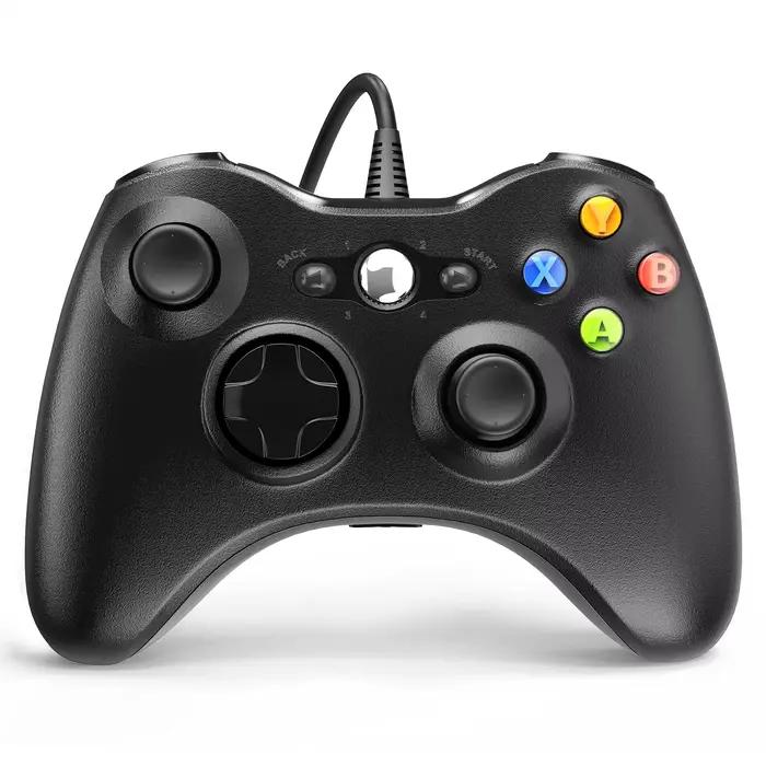 Manette de jeu filaire pour contrôleur de jeu Xbox 360 avec Turbo à double Vibration Compatible