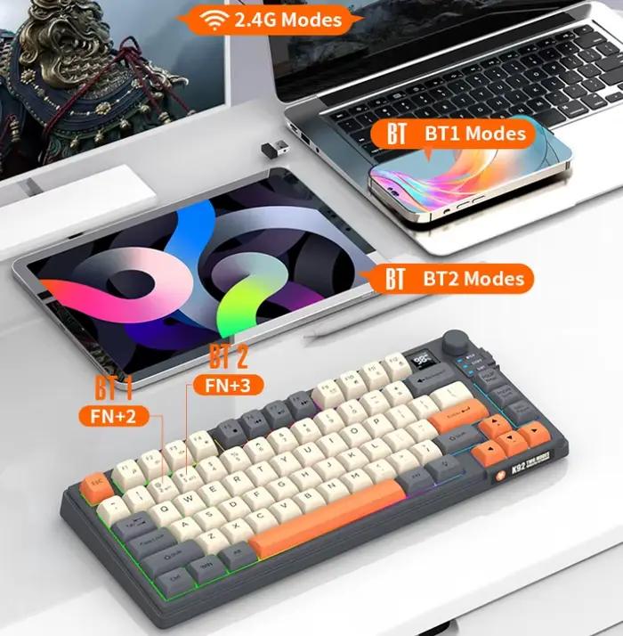 Clavier sans fil 80 touches 80% de disposition