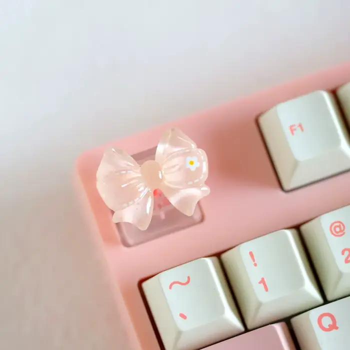 Capuchons de touches de clavier avec nœud translucide