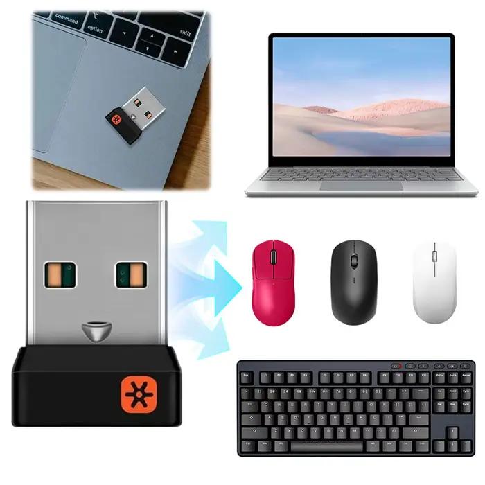 Récepteur USB connectant jusqu'à 6 appareils
