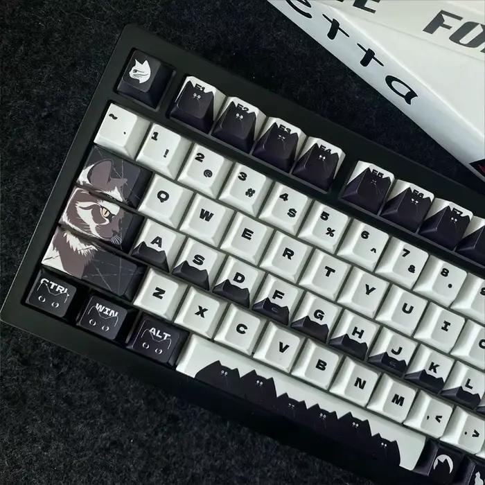 Capuchons de touches personnalisés Black Cat pour clavier mécanique DIY