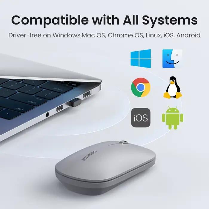 UGREEN – souris sans fil Bluetooth 2.4G