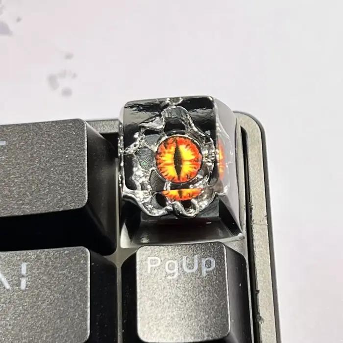 Capuchons de touches de clavier mécaniques créatifs DIY personnalisés en résine œil de démon