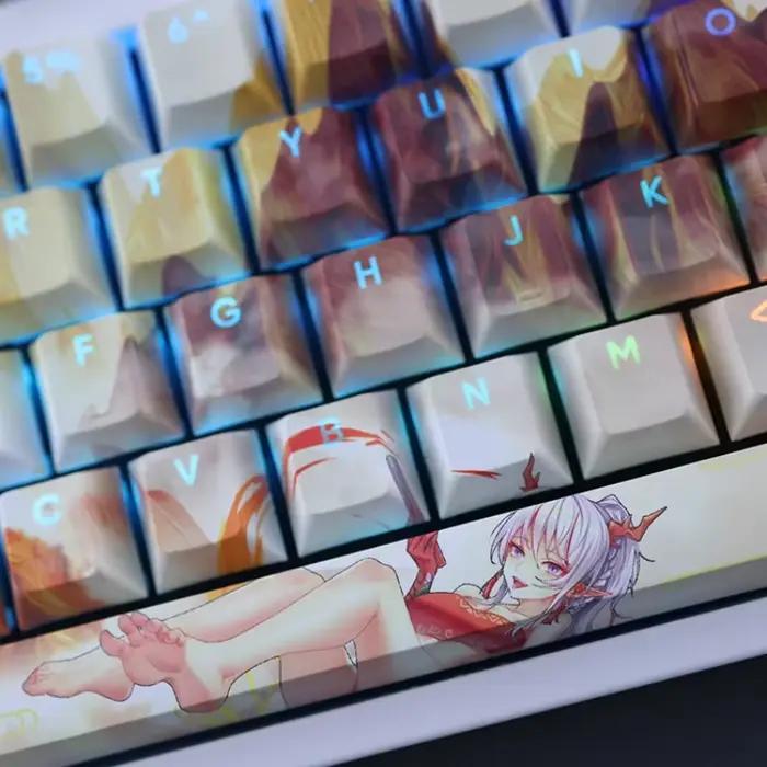 108 touches/ensemble Nian archevaliers Anime thème Style beauté fille PBT Keycaps profil cerise pour MX Switch bricolage clavier mécanique