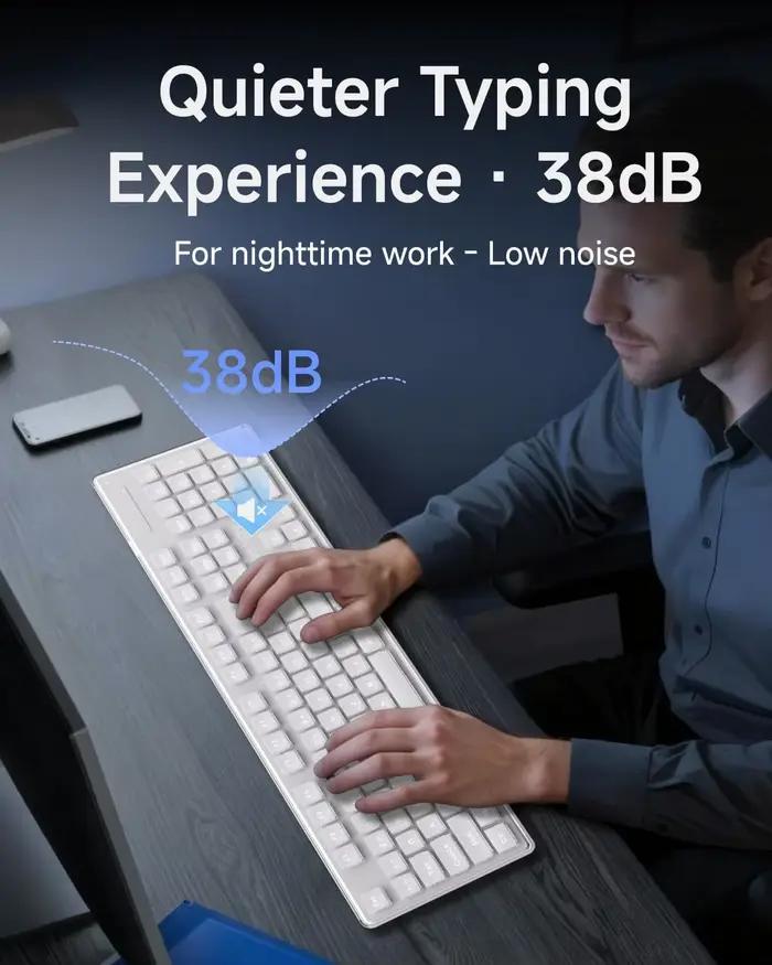 Clavier USB filaire avec rétroéclairage blanc