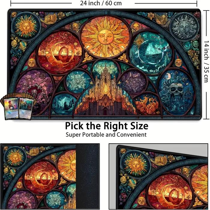 Tapis de jeu MTG style verre coloré à motif crâne