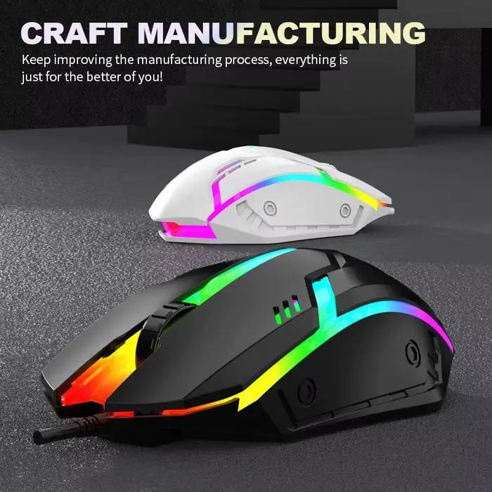 Souris de jeu filaire USB LED