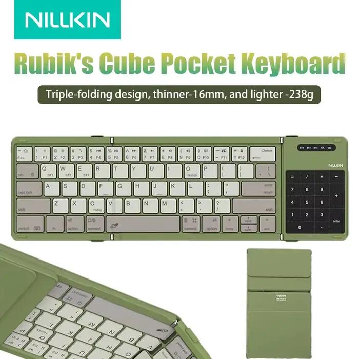 NILLKIN clavier sans fil Bluetooth pliable avec pavé tactile Compact et Portable pour tablettes ipad Smartphones et ordinateurs