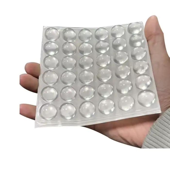 Autocollants de clavier en silicone transparent avec lettres magnifiées pour ongles longs