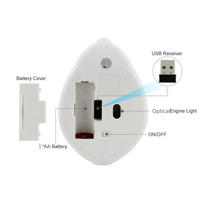 Mini souris ergonomique Bluetooth 2.4G +