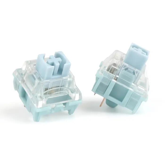 TTC silencieux bleuâtre blanc commutateur clavier mécanique commutateurs muets Tactile 3Pin 42 gf plaqué or ressort RGB Double Silence interrupteur