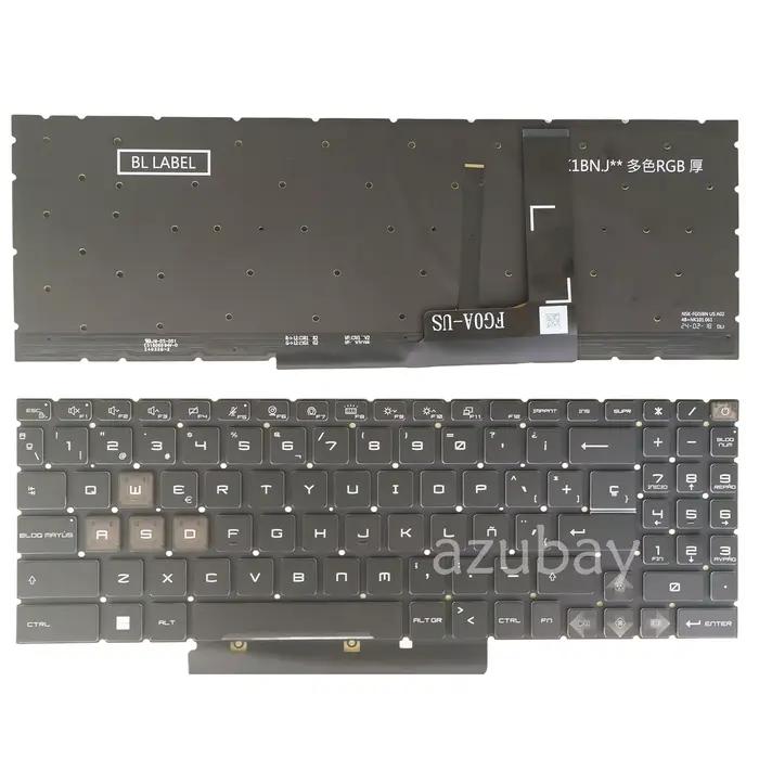 Clavier rétroéclairé AZERTY RGB espagnol français pour MSI Katana 15 B12UDXK B12V B13U B13V