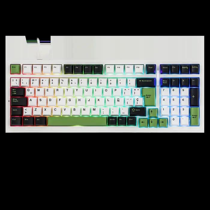 Clavier mécanique filaire AULA F99 96% ISO-ES QWERTY avec éclairage RGB et caractères spécifiques au espagnol