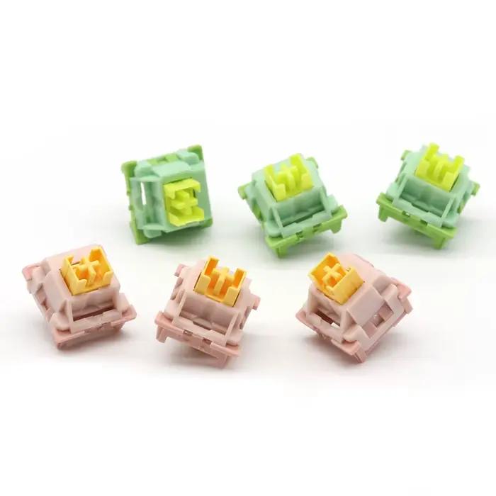 Interrupteurs de clavier mécaniques silencieux 3 broches linéaires tactiles 40g 50g RGB SMD MX