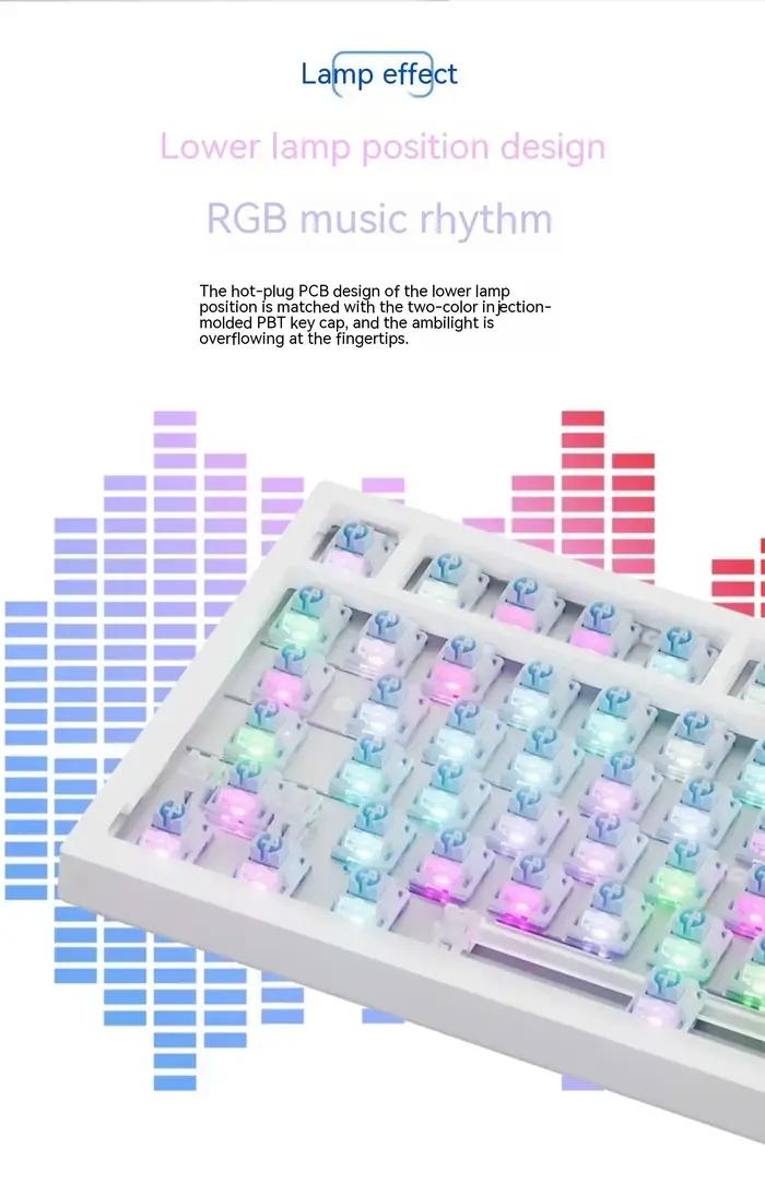 Ajazz Ak820 Pro clavier mécanique professionnel écran Tft bouton multifonctionnel