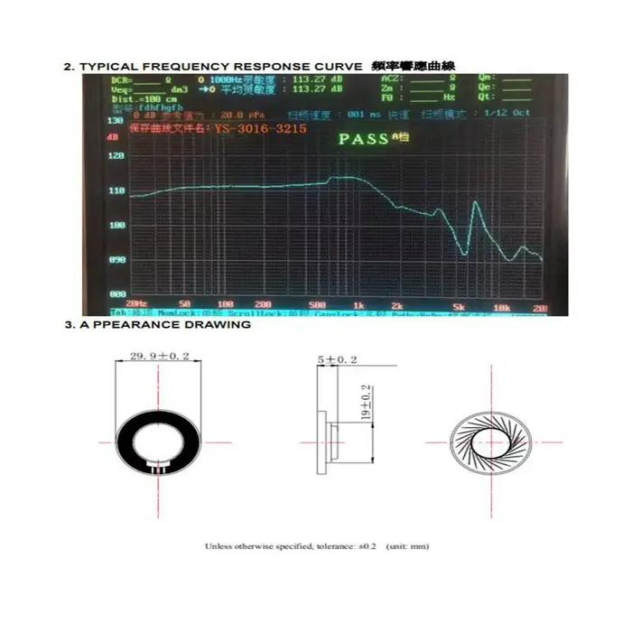 Haut-parleur de téléphone Hifi 30mm