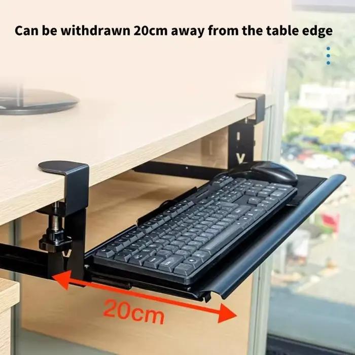 Support clavier sous le bureau