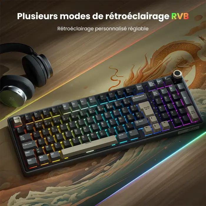 RK ROYAL KLUDGE R98Pro Clavier mécanique AZERTY français 98 touches