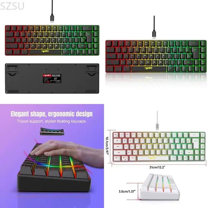 SZSU Pack 1 clavier jeu V200 Mini RGB 60% avec fonctionnalité multimédia