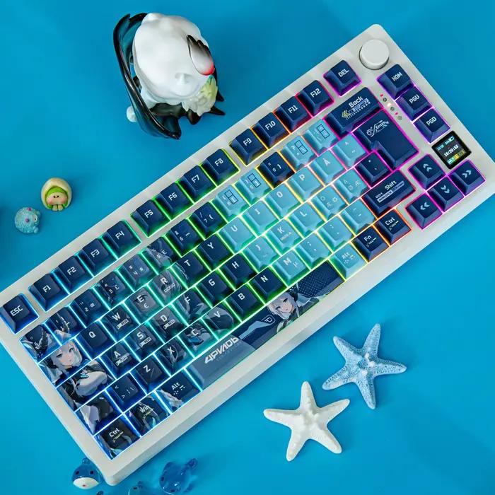 Capuchons de touches de dessin animé AZERTY