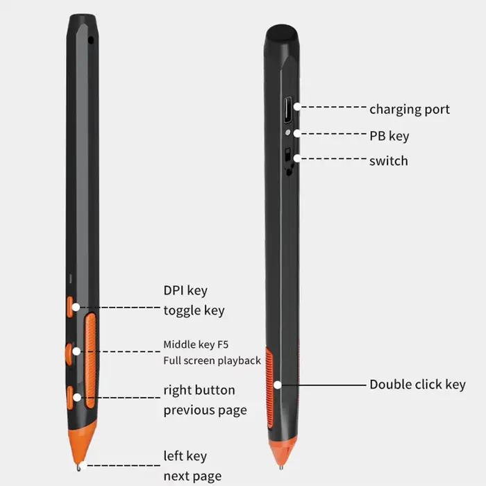 Souris d'ordinateur stylo DPI 800 1200 1600 poche réglable ergonomique 2.4G sans fil