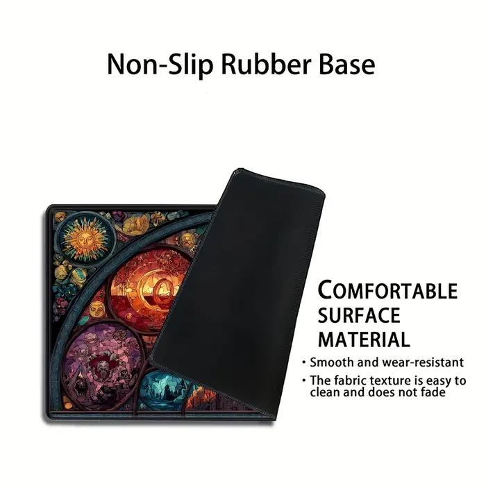 Tapis de jeu MTG style verre coloré à motif crâne
