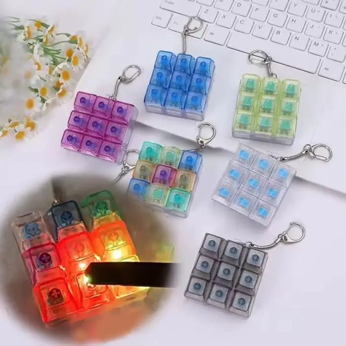 Clavier LED 9 touches avec bouton de clic lumineux