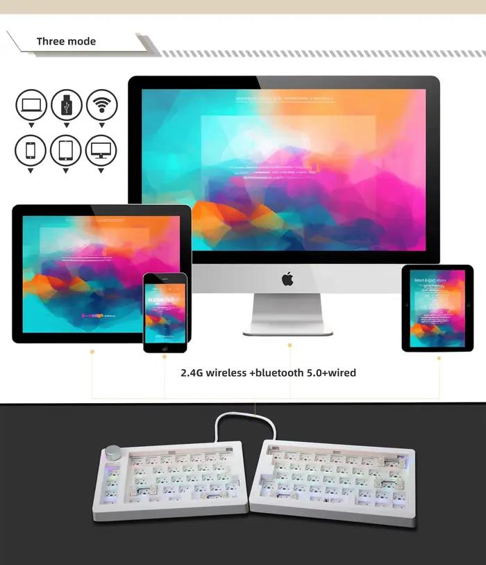Kit de clavier mécanique de jeu personnalisé de type fendu GMK70