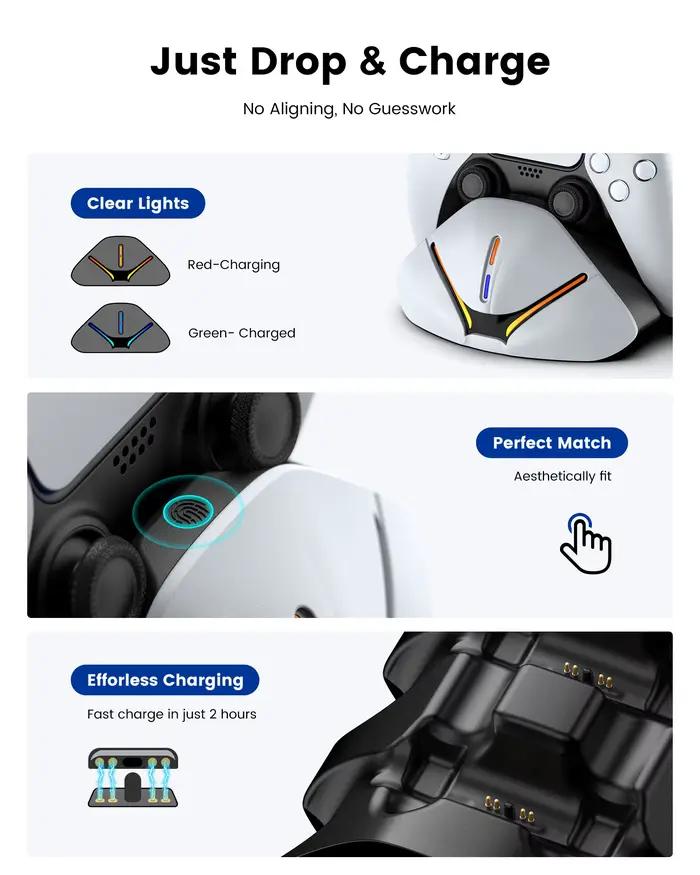 Station de charge de contrôleur pour PlayStation 5