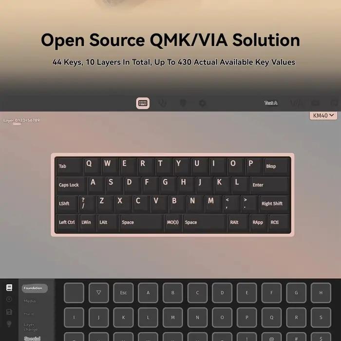Clavier mécanique MMD KM40 sans fil