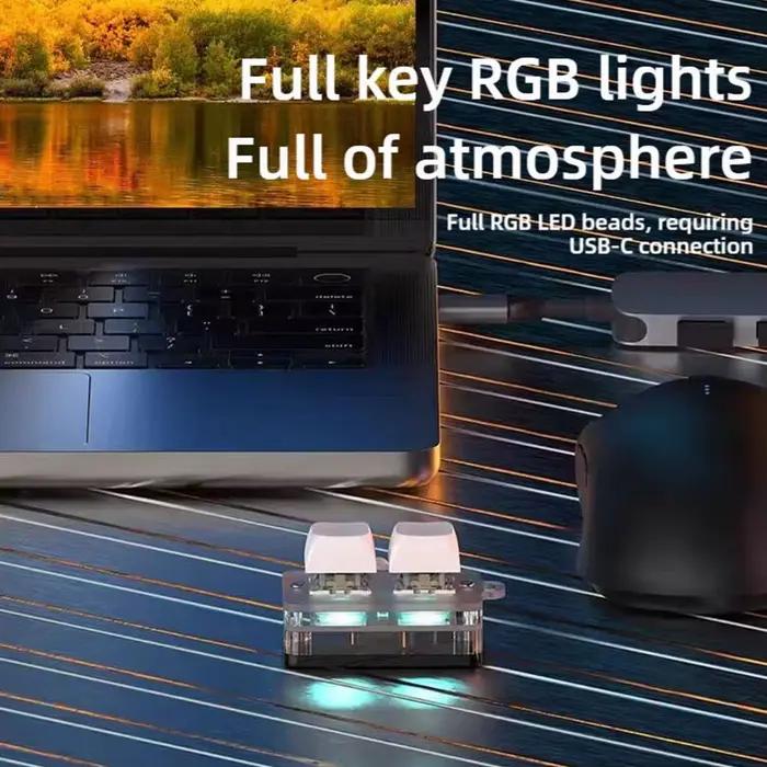 Mini clavier Bluetooth rétroéclairé rvb