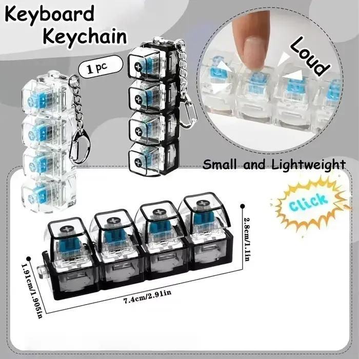 Porte-clés clavier LED lumineux anti-stress