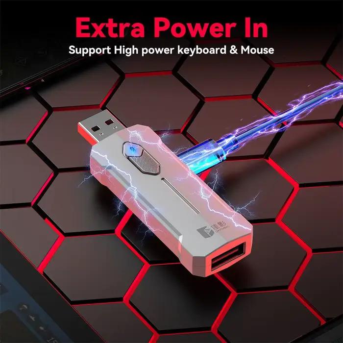 Convertisseur de souris de clavier de jeu de contrôleur Mobile 5 en 1 BT 5.3