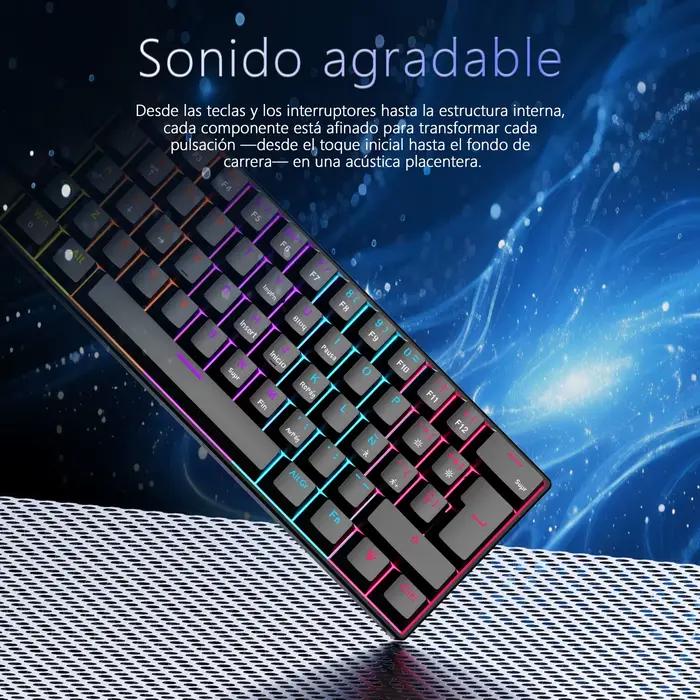 Clavier mécanique filaire AJAZZ NK61 avec disposition espagnole