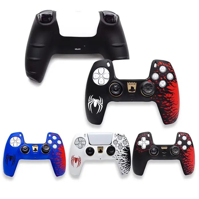 Coque de protection en silicone pour manette PS 5 motif araignée capuchons antidérapants protection anti-chute pour joueurs occasions spéciales