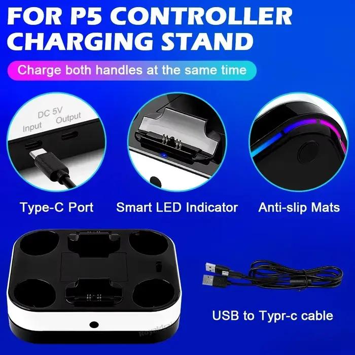 Base de charge double pour manette PS5