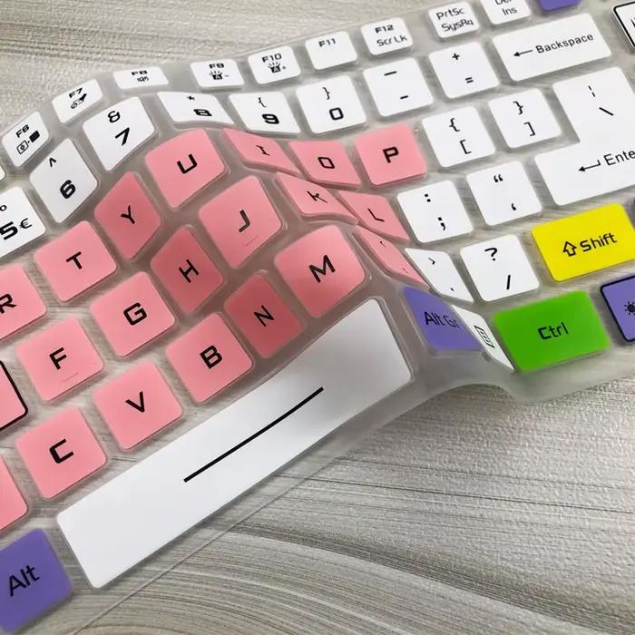 Housse de protection en silicone anti-poussière et imperméable pour clavier d'ordinateur portable, housse de clavier portable pour gamer et professionnel, protection élégante et hygiénique pour clavier d'ordinateur portable