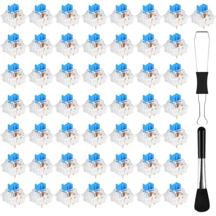 50 interrupteurs de clavier bleus
