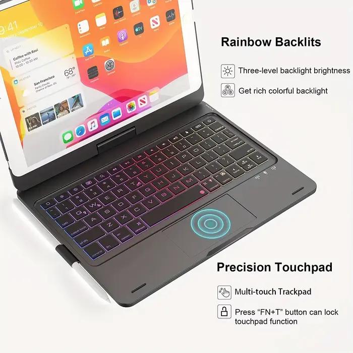 Clavier Tactile BT Rotatif à 360 °