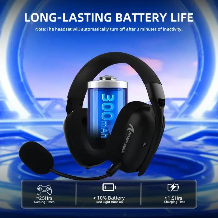 ATTACK SHARK L80PRO casque de jeu sans fil 2.4G/BT/filaire ultra-léger 40mm pilotes