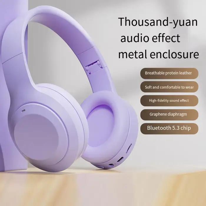 M5 sans fil Bluetooth 5.3 HiFi stéréo casque suppression du bruit jeu pliable avec Microphone