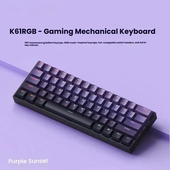 K61 USB Mini clavier filaire de jeu mécanique
