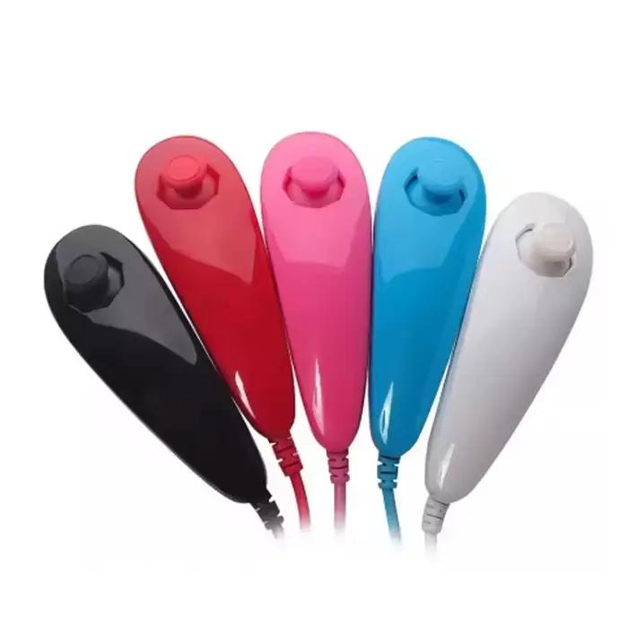 1 pièces poignée de jeu incurvée gauche contrôleur Nunchuk pour Nintendo Wii manette Nunchuck